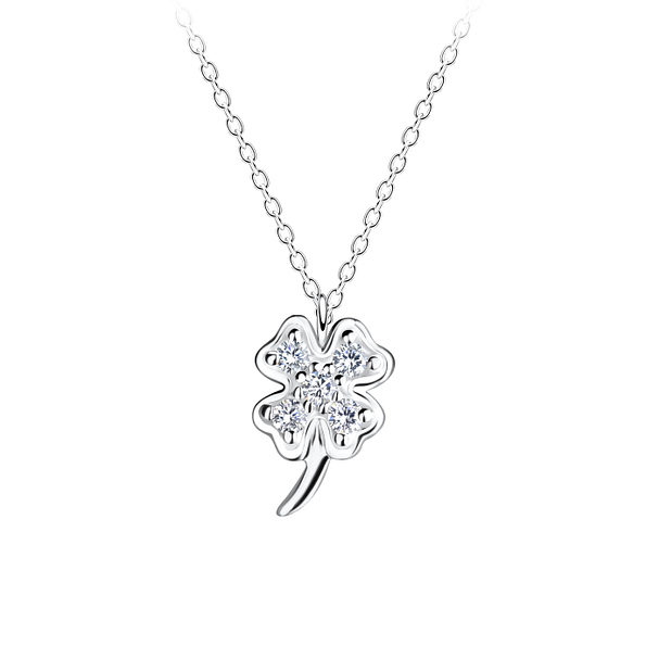 Wholesale Sterling Silver Clover Necklace - JD9783