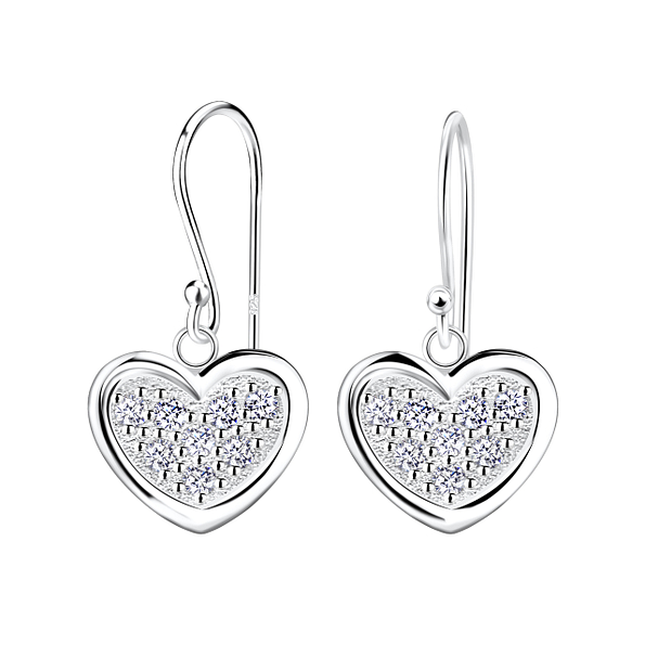 Wholesale Sterling Silver Heart Earrings - JD17027