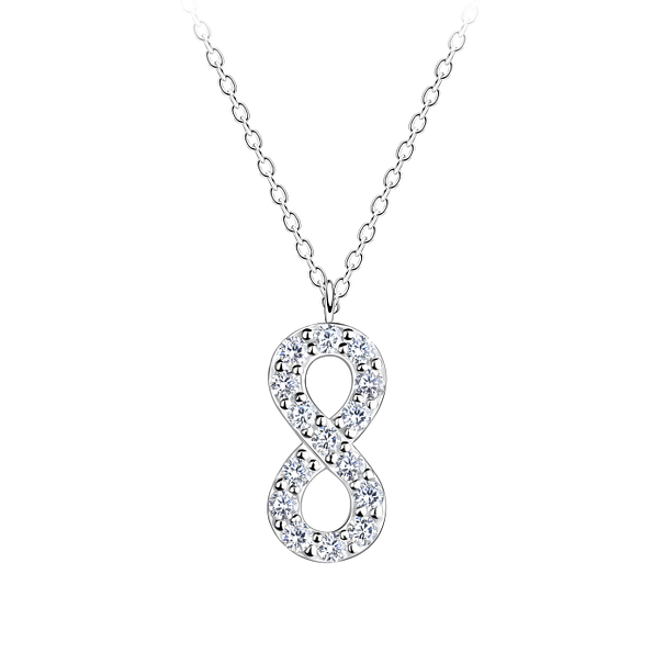 Wholesale Sterling Silver Infinity Necklace - JD17124