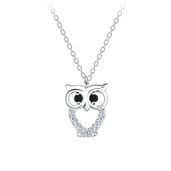 Wholesale Sterling Silver Owl Necklace - JD17009
