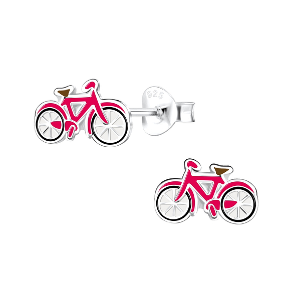 Wholesale Sterling Silver Bicycle Ear Studs - JD17160