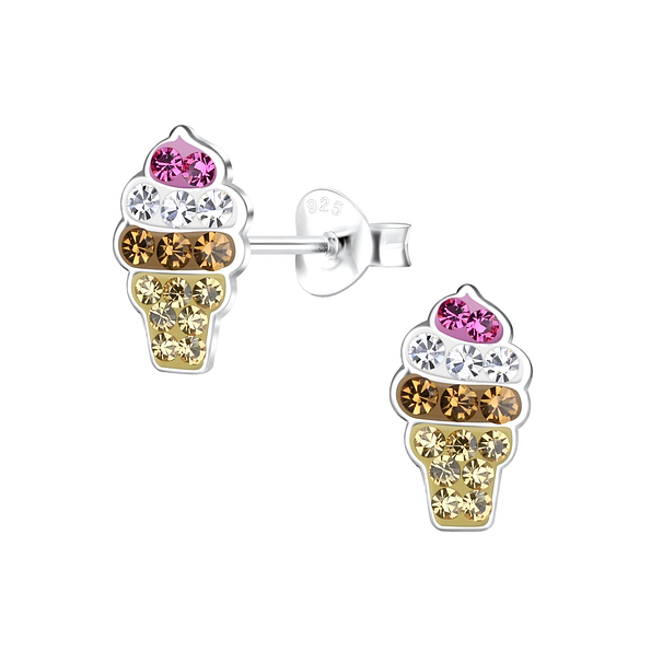 Wholesale Sterling Silver Ice Cream Ear Studs - JD17182