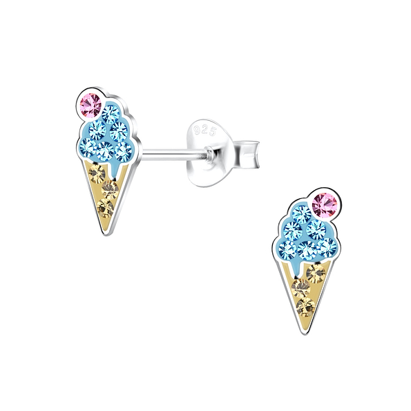 Wholesale Sterling Silver Ice cream Ear Studs - JD16847