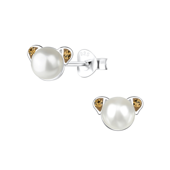 Wholesale Sterling Silver Bear Ear Studs - JD17091