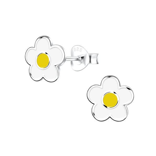 Wholesale Sterling Silver Flower Ear Studs - JD17086