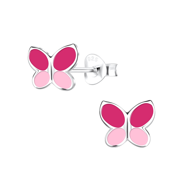 Wholesale Sterling Silver Butterfly Ear Studs - JD17081