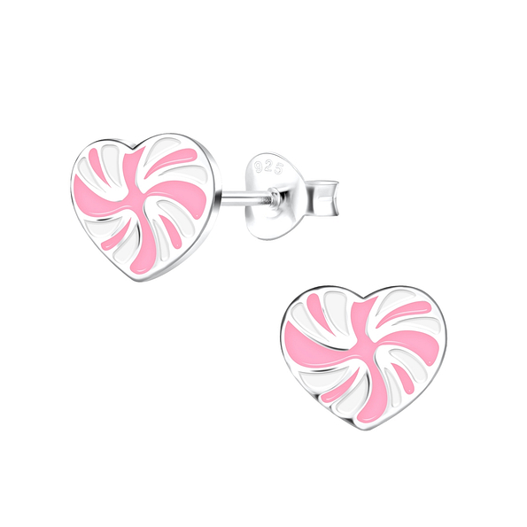 Wholesale Sterling Silver Spiral Heart Ear Studs - JD17151