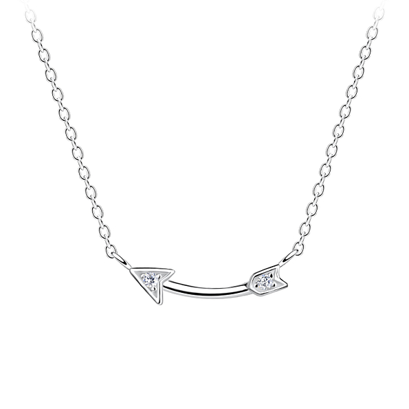 Wholesale Sterling Silver Arrow Necklace - JD17267