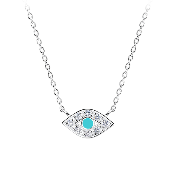 Wholesale Sterling Silver Evil Eye Necklace - JD17238