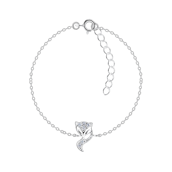 Wholesale Sterling Silver Fox Bracelet - JD17259