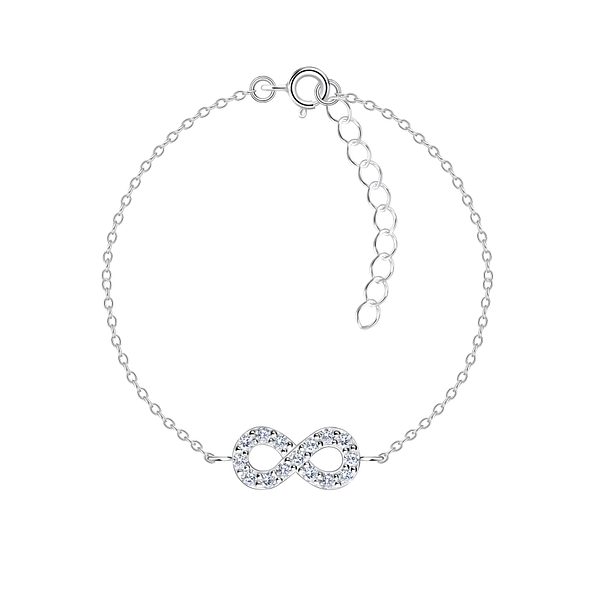 Wholesale Sterling Silver Infinity Bracelet - JD17262