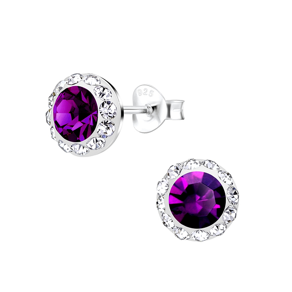 Wholesale Sterling Silver Round Ear Studs - JD17133