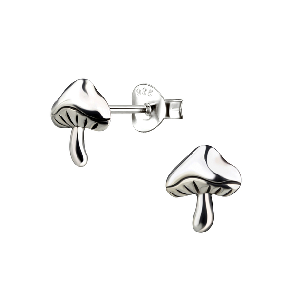 Wholesale Sterling Silver Mushroom Ear Studs - JD17136