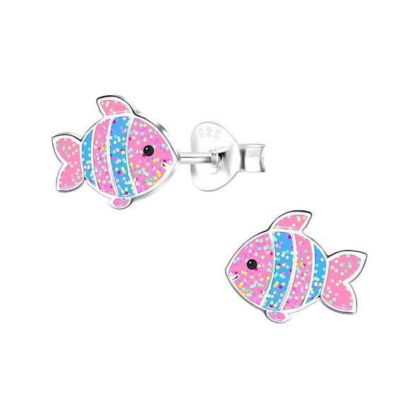 Wholesale Sterling Silver Fish Ear Studs - JD17304