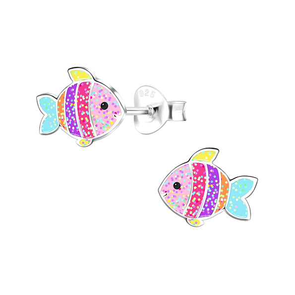 Wholesale Sterling Silver Fish Ear Studs - JD17305