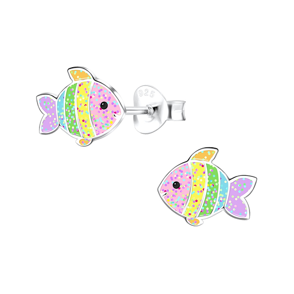 Wholesale Sterling Silver Fish Ear Studs - JD17303