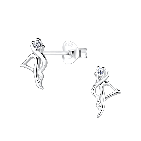 Wholesale Sterling Silver Flamingo Stud Earring - JD17221