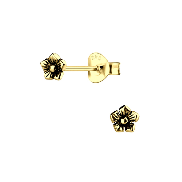 Wholesale Sterling Silver Flower Ear Studs - JD17316