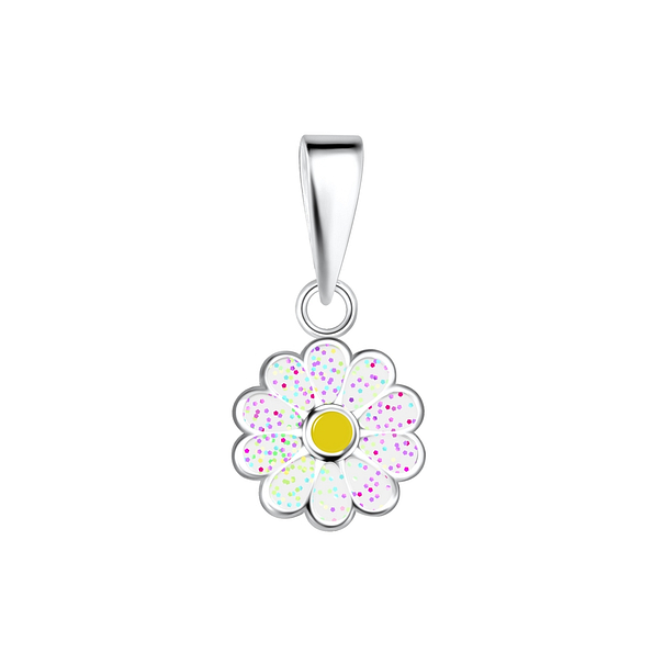 Wholesale Sterling Silver Daisy Flower Pendant - JD17452