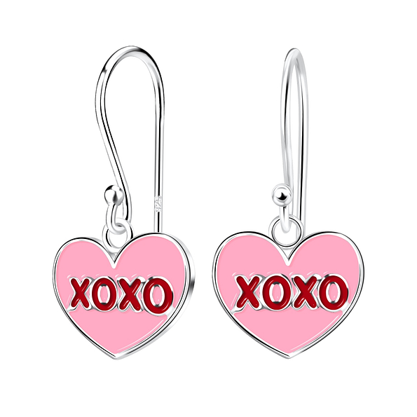 Wholesale Sterling Silver XOXO Heart Earrings - JD16043