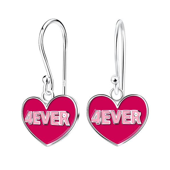 Wholesale Sterling Silver 4Ever Heart Earrings - JD17499