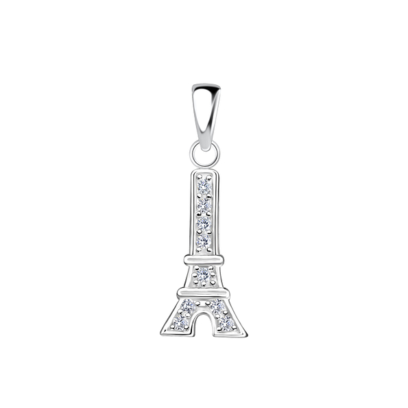 Wholesale Sterling Silver Eiffel Tower Pendant - JD17445