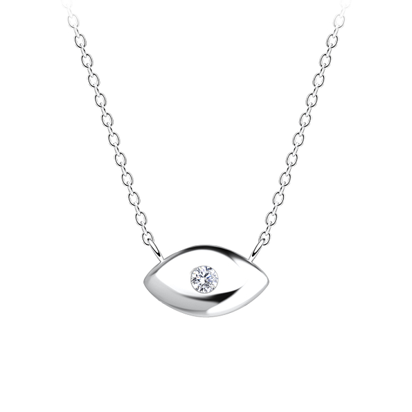 Wholesale Sterling Silver Evil Eye Necklace - JD17520