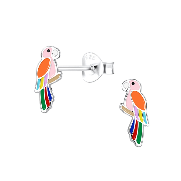 Wholesale Sterling Silver Parrot Ear Studs - JD17473