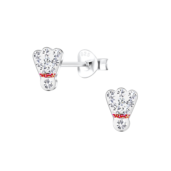 Wholesale Sterling Silver Shuttlecock Ear Studs - JD17551