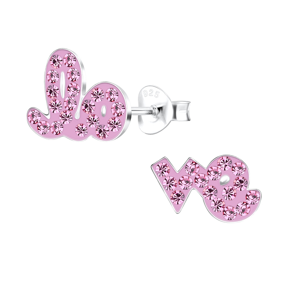 Wholesale Sterling Silver Love Ear Studs - JD17535