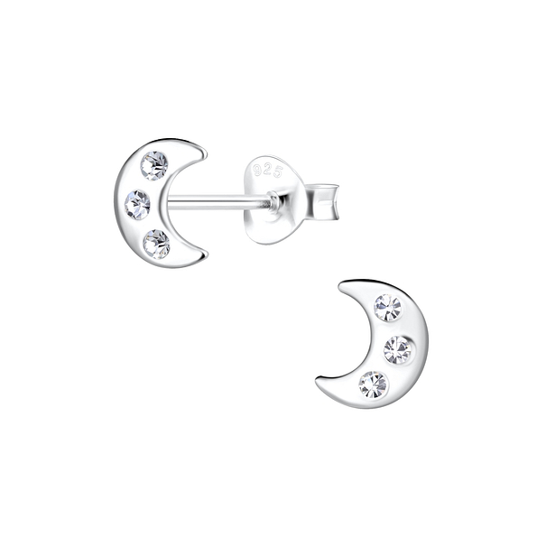 Wholesale Sterling Silver Moon Ear Studs - JD17423