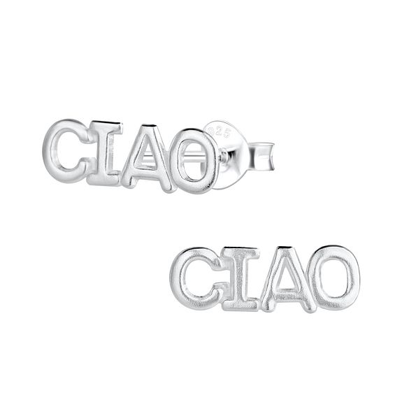 Wholesale Sterling Silver CIAO Studs Earrings - JD17444