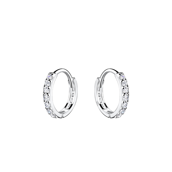 Wholesale 10mm Sterling Silver Huggie Earrings - JD17363