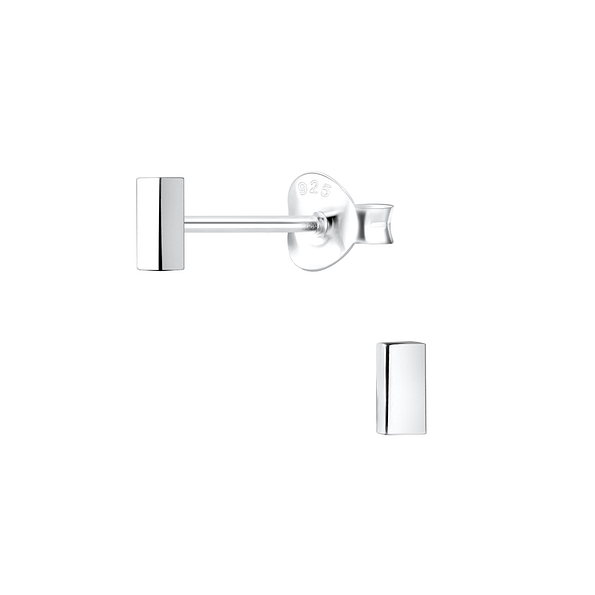 Wholesale Sterling Silver Bar Ear Studs - JD17866