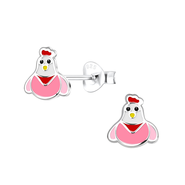 Wholesale Sterling Silver Chicken Ear Studs - JD17948