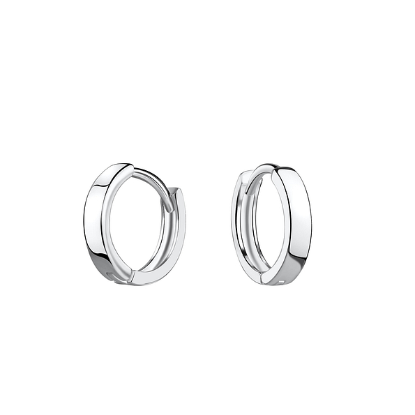 Wholesale 10mm Sterling Silver Huggie Earrings - JD17790