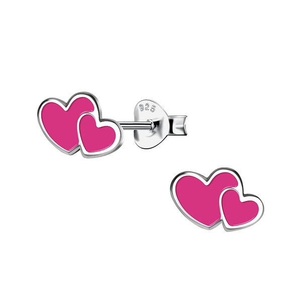 Wholesale Sterling Silver Heart Ear Studs - JD18368