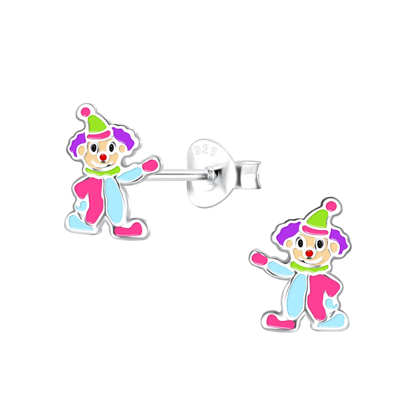 Wholesale Sterling Silver Clown Ear Studs - JD18117