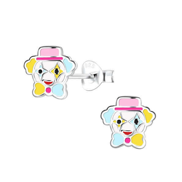 Wholesale Sterling Silver Clown Ear Studs - JD18116