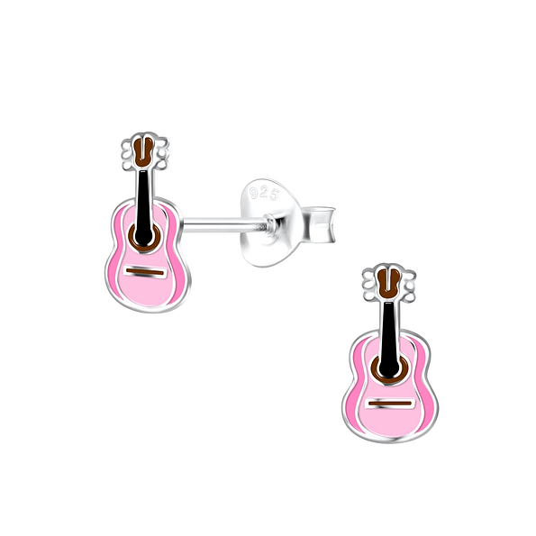 Wholesale Sterling Silver Guitar Ear Studs - JD18120