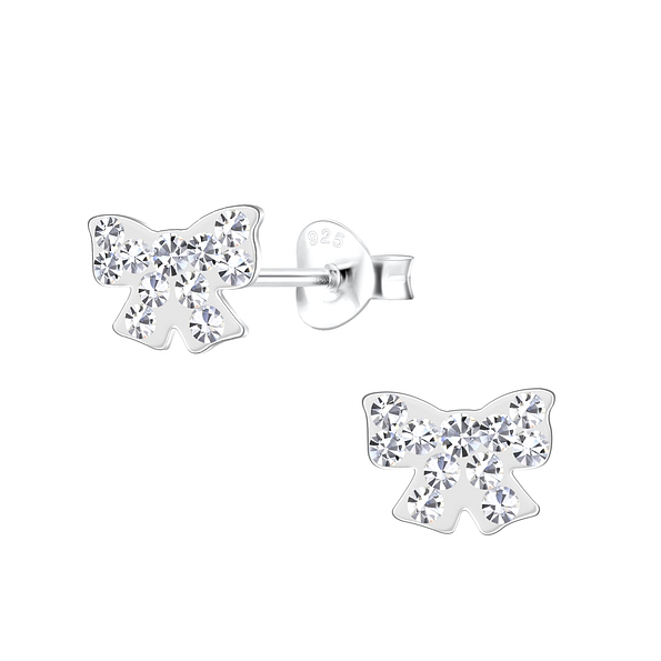 Wholesale Sterling Silver Bow Ear Studs  - JD18199