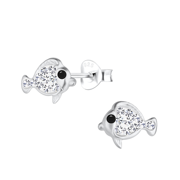 Wholesale Sterling Silver Fish Ear Studs - JD18026