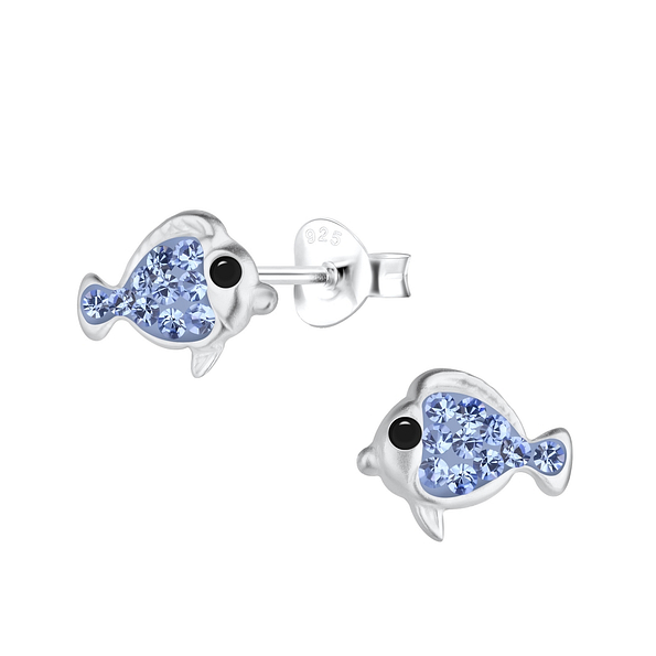 Wholesale Sterling Silver Fish Ear Studs - JD18028
