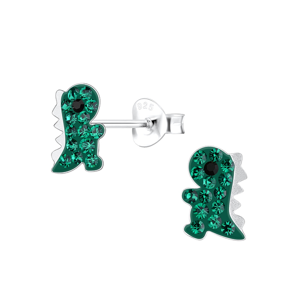 Wholesale Sterling Silver Dinosaur Ear Studs - JD18033