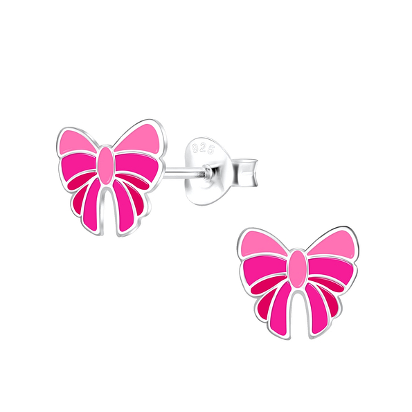 Wholesale Sterling Silver Bow Ear Studs - JD18078