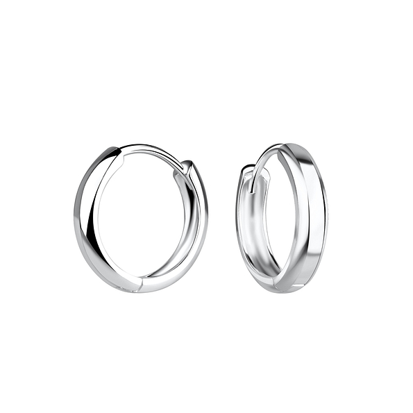 Wholesale 13mm Sterling Silver Huggie Earrings - JD18345