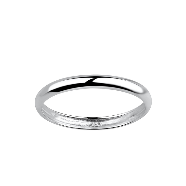Wholesale 2.4mm Sterling Silver Band Ring - JD18045