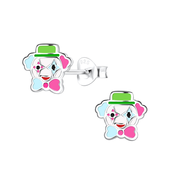 Wholesale Sterling Silver Clown Ear Studs - JD18444