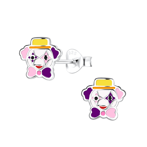 Wholesale Sterling Silver Clown Ear Studs - JD18443