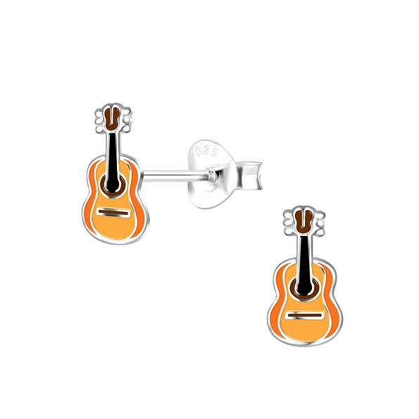 Wholesale Sterling Silver Guitar Ear Studs - JD18424